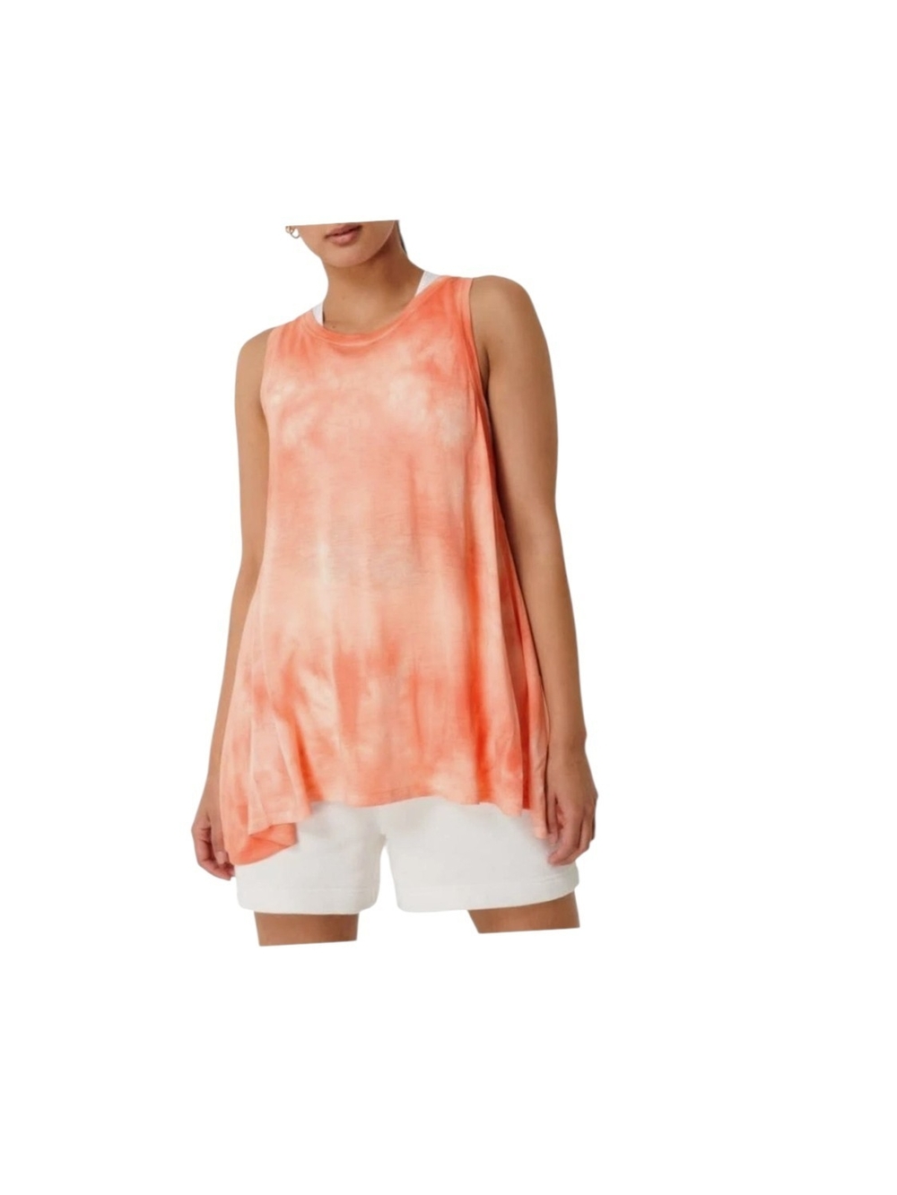 Sweaty Betty Tank Top In Tie Dye Nectarine Sleeveless Tank Top